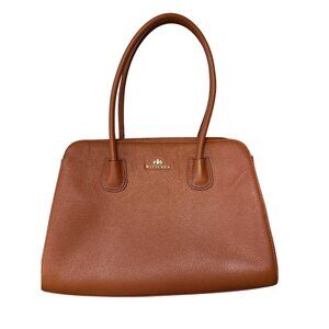 Wittchen Womens Genuine Leather Tote Bag Satchel Brown Double Handles Minimalist